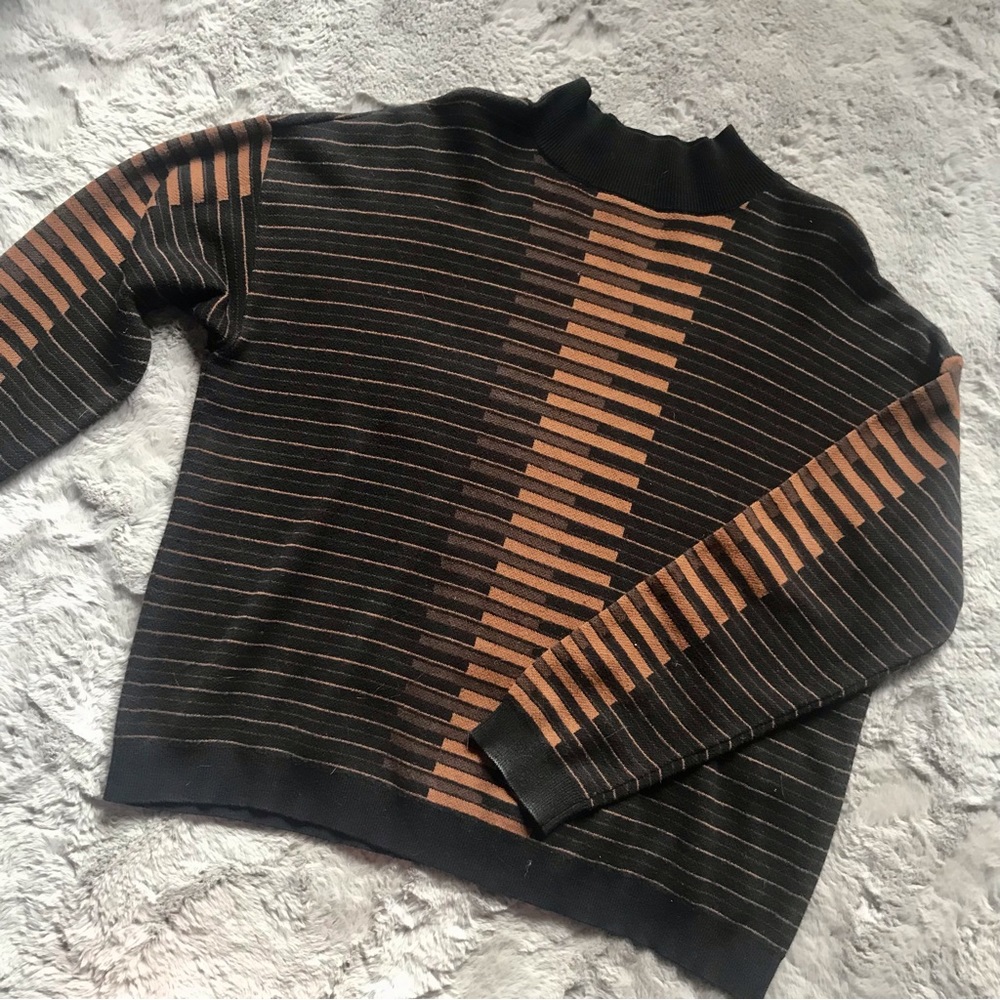 Unique heritage Worthington mock neck sweater oversized grandpacore
